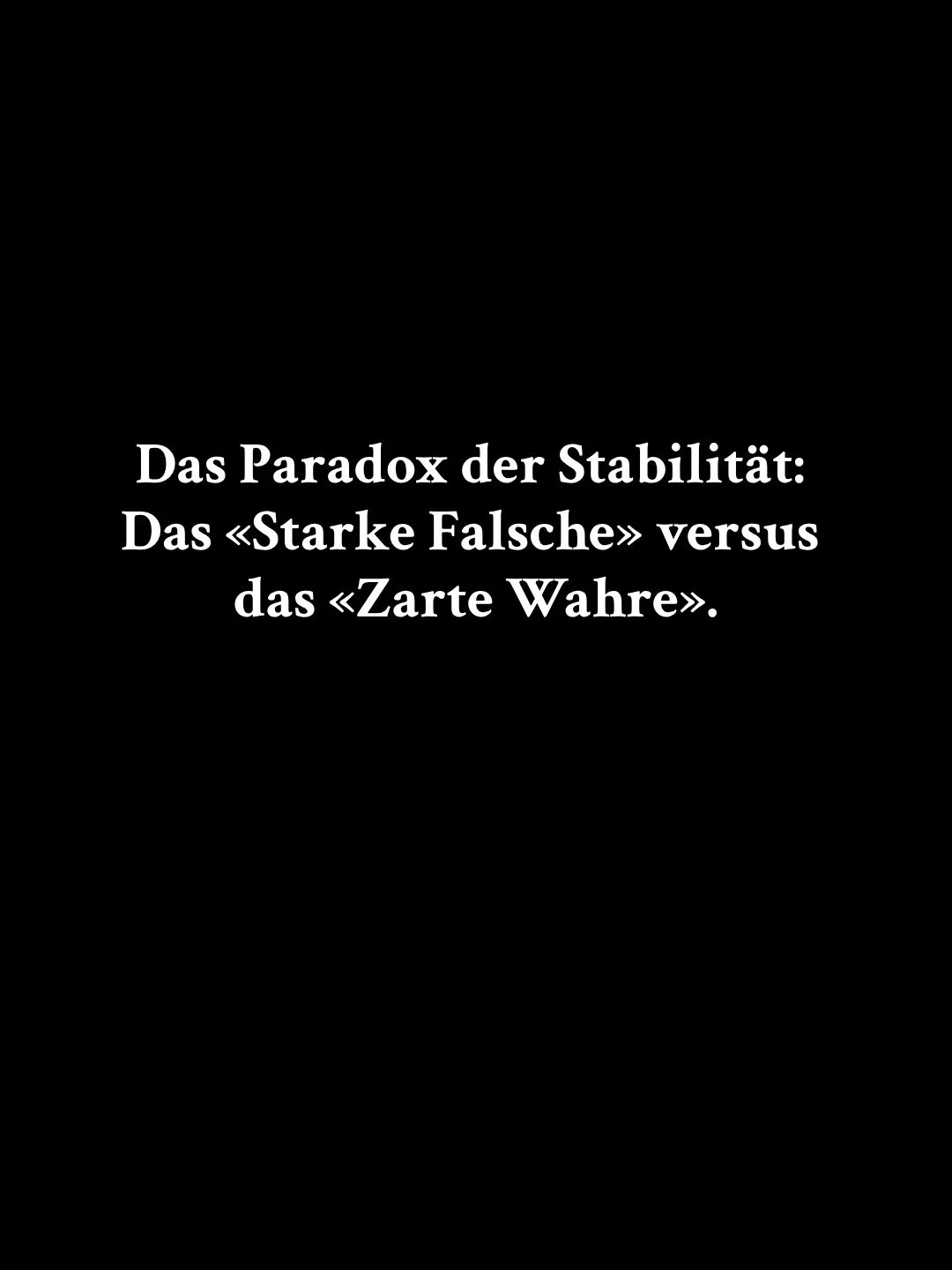 ⠀
⠀
DIE STATIK DER ZARTHEIT. 🏛️✨
⠀
Wir verwechseln MACHT oft mit H&auml;rte und Unbeugsamkeit. Doch das &laquo;Starke Falsche&raquo; ist wie eine Ritterr&uuml;stung: Sie ist stabil, aber sie kann nicht f&uuml;hlen. Das Wahre hingegen f&uuml;hlt sich