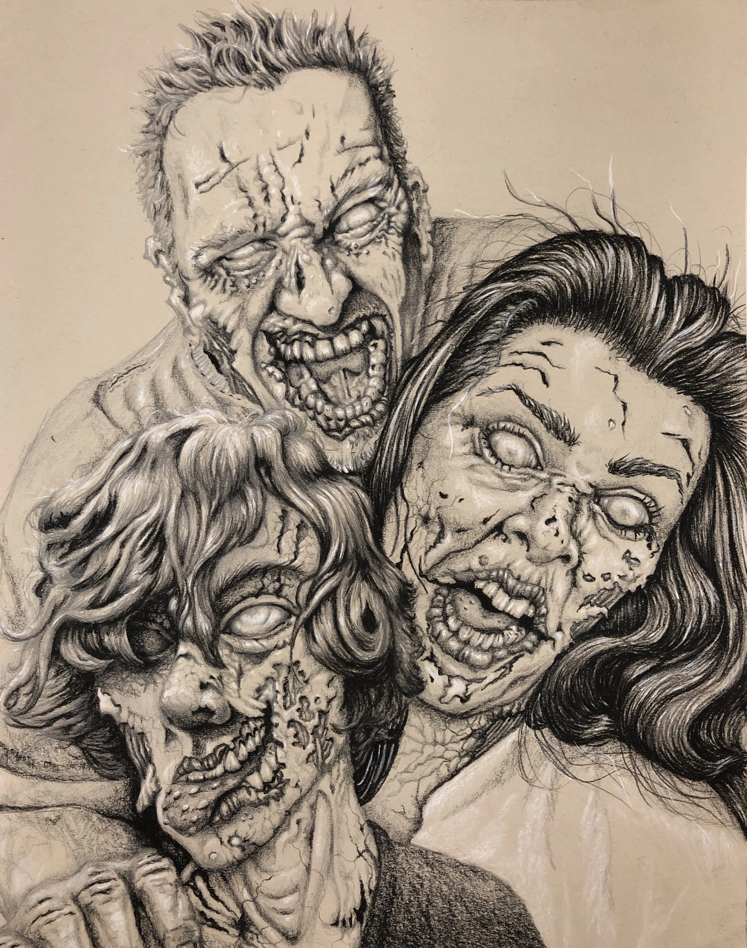 Zombie Family (Charcoal)