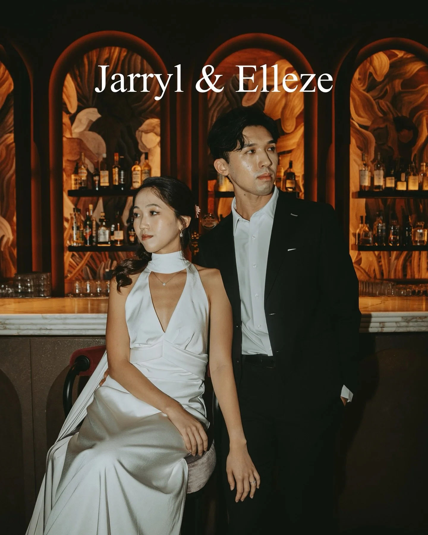 table for two please 🥃🤍

styled shoot 

Venue - @baia.sg 
Photographer - @moonlightbyvalerie 
Make up &amp; hair - @_min_mua 
Gown - @afterpartybride 
Bride and groom - @ellezetoh @jarrylinabarrel @jarrylelleze