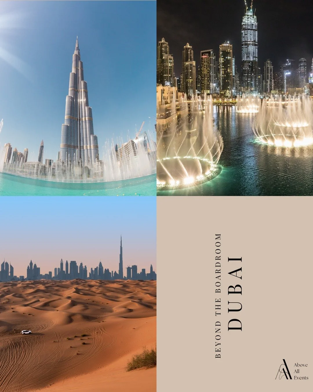 AAE Beyond the Boardroom 💼 

Dubai does events differently, and so do we.

With trusted partners, insider access, and a deep understanding of the destination, we create corporate and incentive experiences that go beyond the expected. 

Well connecte