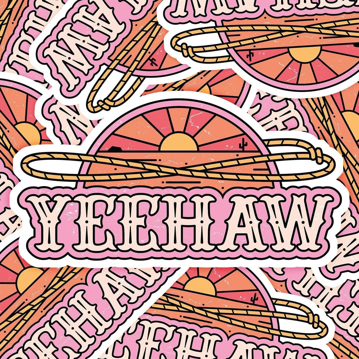 Had to pull out the ole lasso to wrangle this western inspired graphic for some @sen.cityy slaps!! Can we get a Yeehaw??🤠🌅🌵