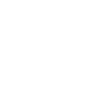 Black and white logo with a stylized tree and houses enclosed within a circle.