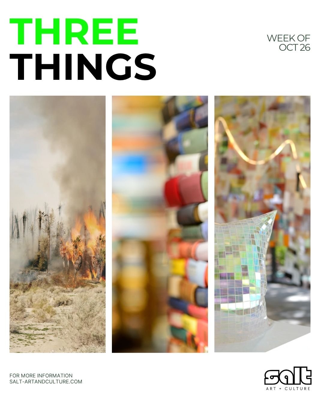 THREE THINGS: Week of Oct 26th
ONE: Richard Misrach: Rewind at Fraenkel Gallery
TWO: Lit Crawl San Francisco at various locations in the Mission
THREE: Karl: The Art of Fashion
#sfart #sfartists #sfartscene #photography #photographylovers #richar