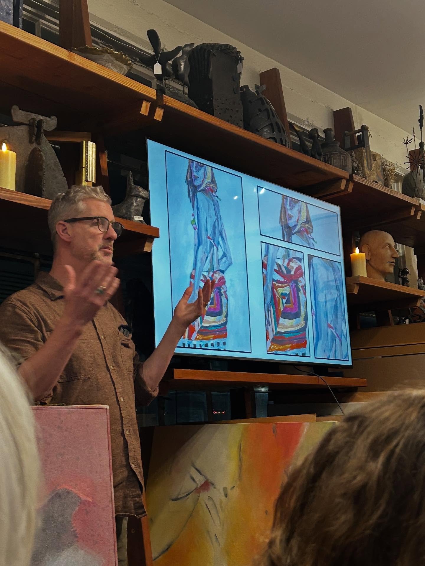 Another insightful and entertaining night at Lost Art Salon.  Thanks, @rob_delamater and @caron_gaetan. Always a treat! #sfart #sfartscene #arttalk #arteducation #bayareaartist