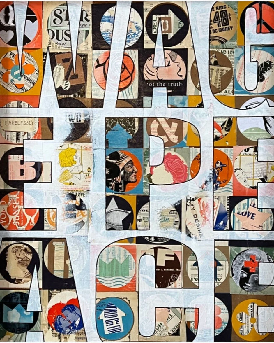 A few favorites from &quot;Word Play&quot; on display at ARC Gallery &amp; Studios, curated by @thejackfischergallery

1. Richard L. Carson, &quot;Wage Peace&quot;
2. Ling-Lin Ku, &quot;Say No More&quot;
3. Margaret Jo Feldman, &quot;DONTSHOOT&quot;
