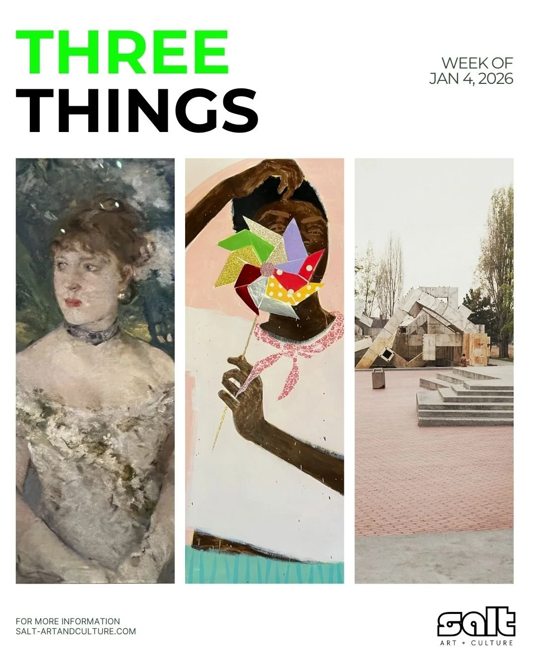 THREE THINGS: Week of 01.04.26

ONE: Manet &amp; Morisot at The Legion of Honor

TWO: Ian Micheal Solo Exhibition at Maybaum Gallery

THREE: EPICENTER - Photography by Jacob Rosenberg. Curated by Ted Barrow. 

#sfart #sfartscene #manet #manetandmoris