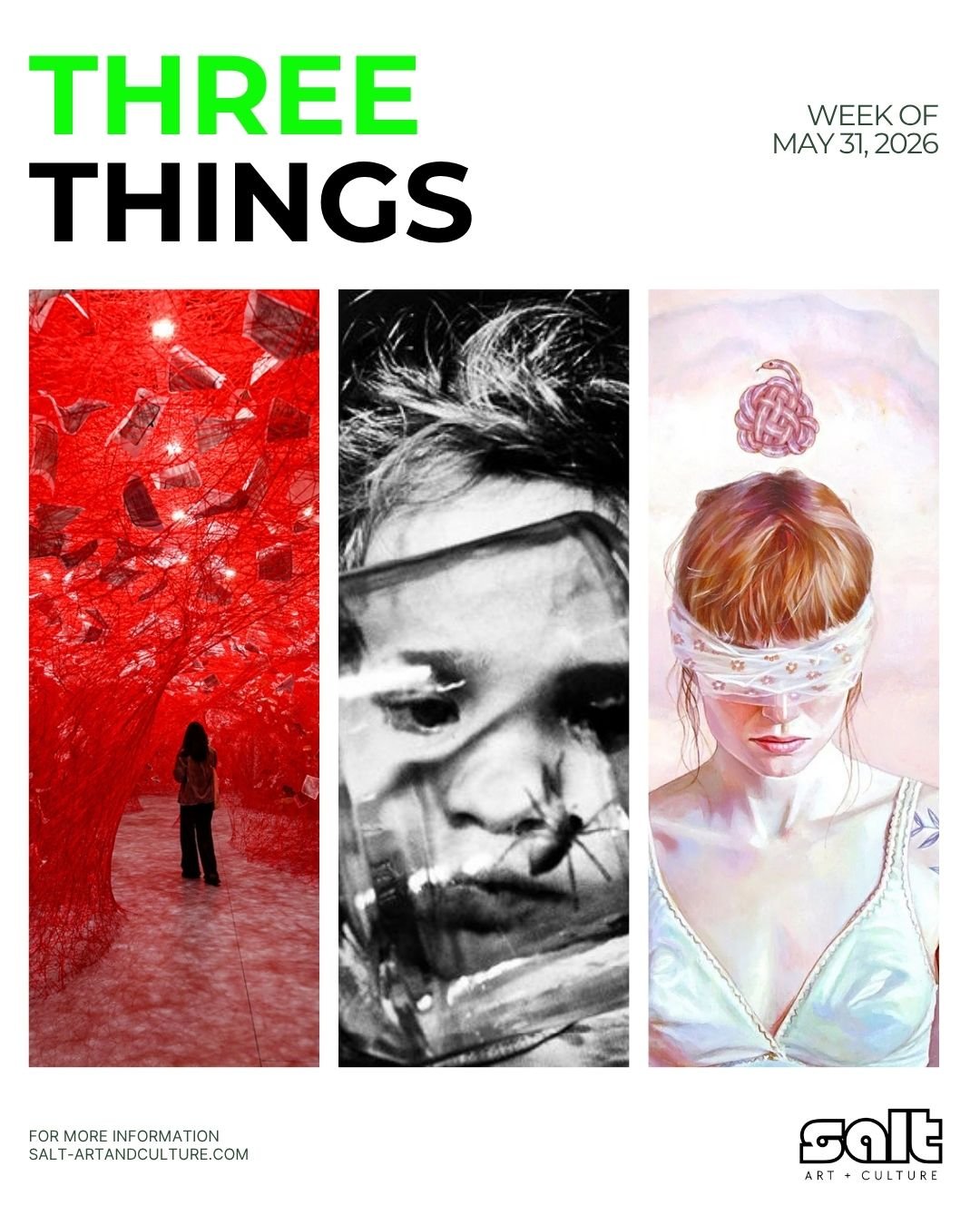 THREE THINGS: Week of 05.31.26

ONE: Chiharu Shiota: Two Home Countries at the Asian Art Museum

TWO: The Continuing Story of Life on Earth: 25 Years of Hamburger Eyes at the Main Public Library

THREE: The Portrait Show 14: Masquerade at Modern Eden