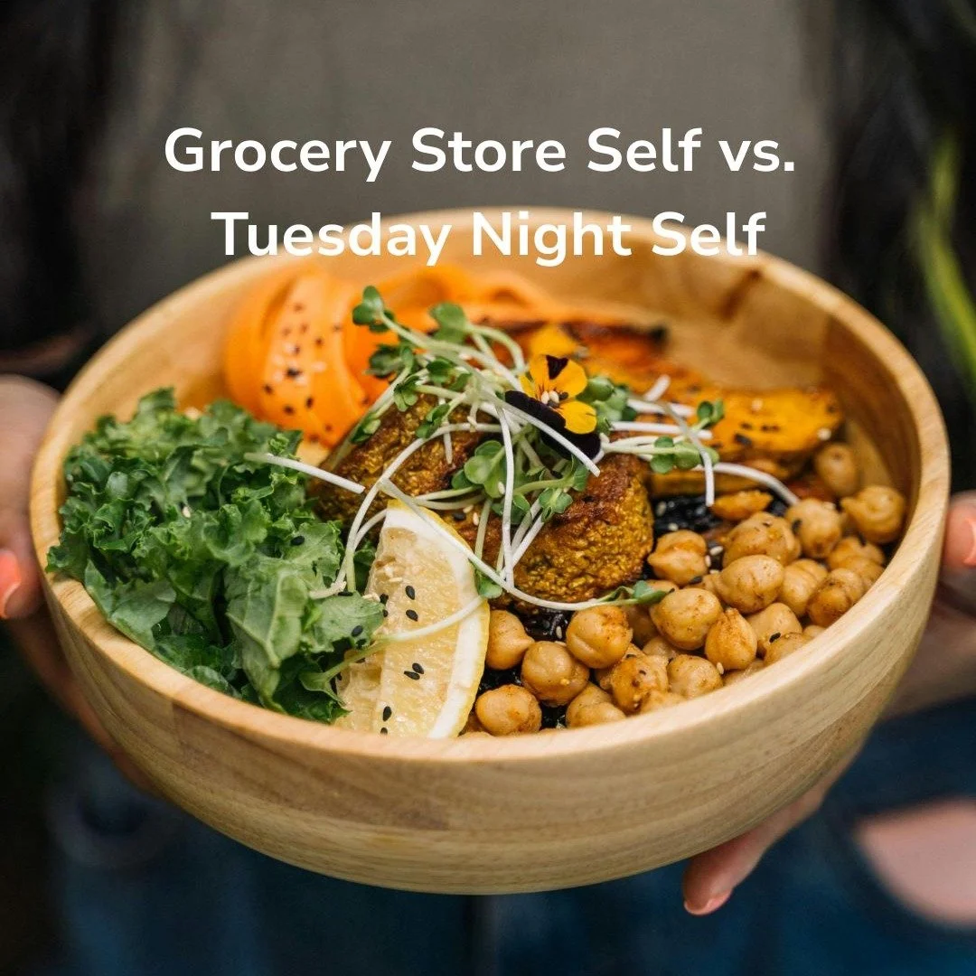 There&rsquo;s a version of you at the grocery store&hellip;
and a version of you on a Tuesday night 😅

At the store:
✨ optimistic
✨ motivated
✨ buying all the vegetables

By Tuesday:
😵&zwj;💫 tired
😵&zwj;💫 busy
😵&zwj;💫 wondering why you bought 