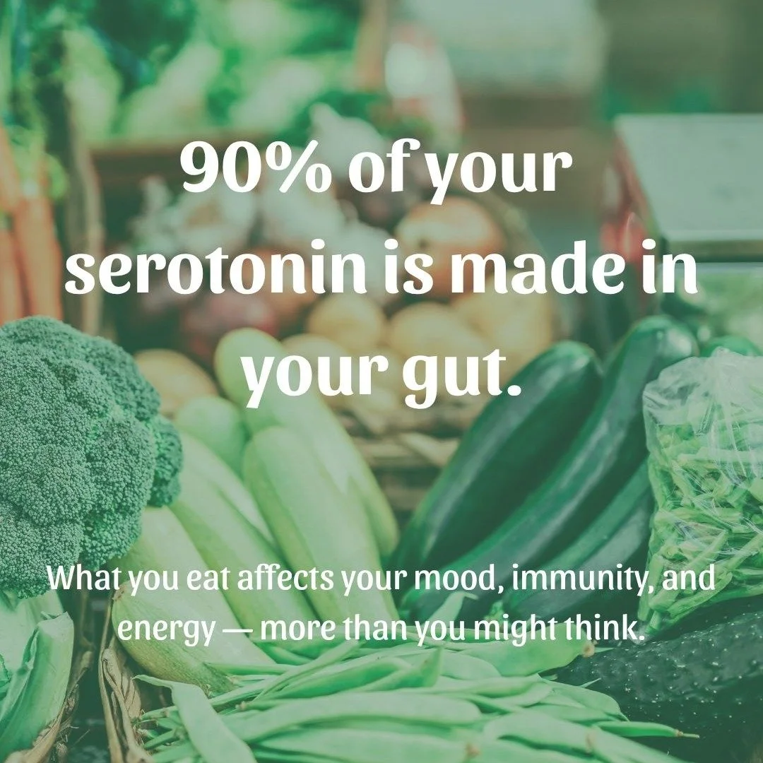 90% of your serotonin is made in your gut. Let that sink in.

We talk a lot about mental health &mdash; stress, burnout, the weight of everything happening in the world right now.

But we don't talk nearly enough about the gut-brain connection.

Here