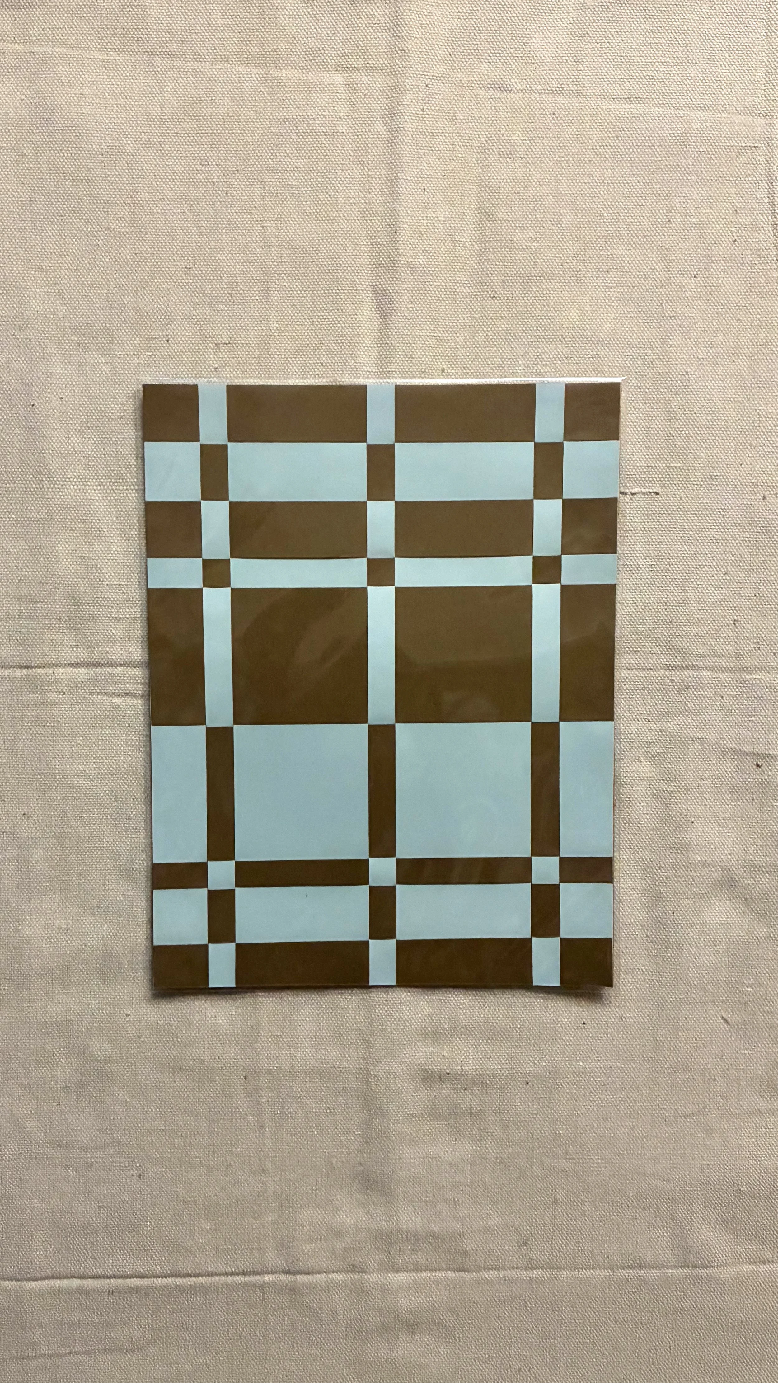 Paper Weave - Brown/Light Turquoise