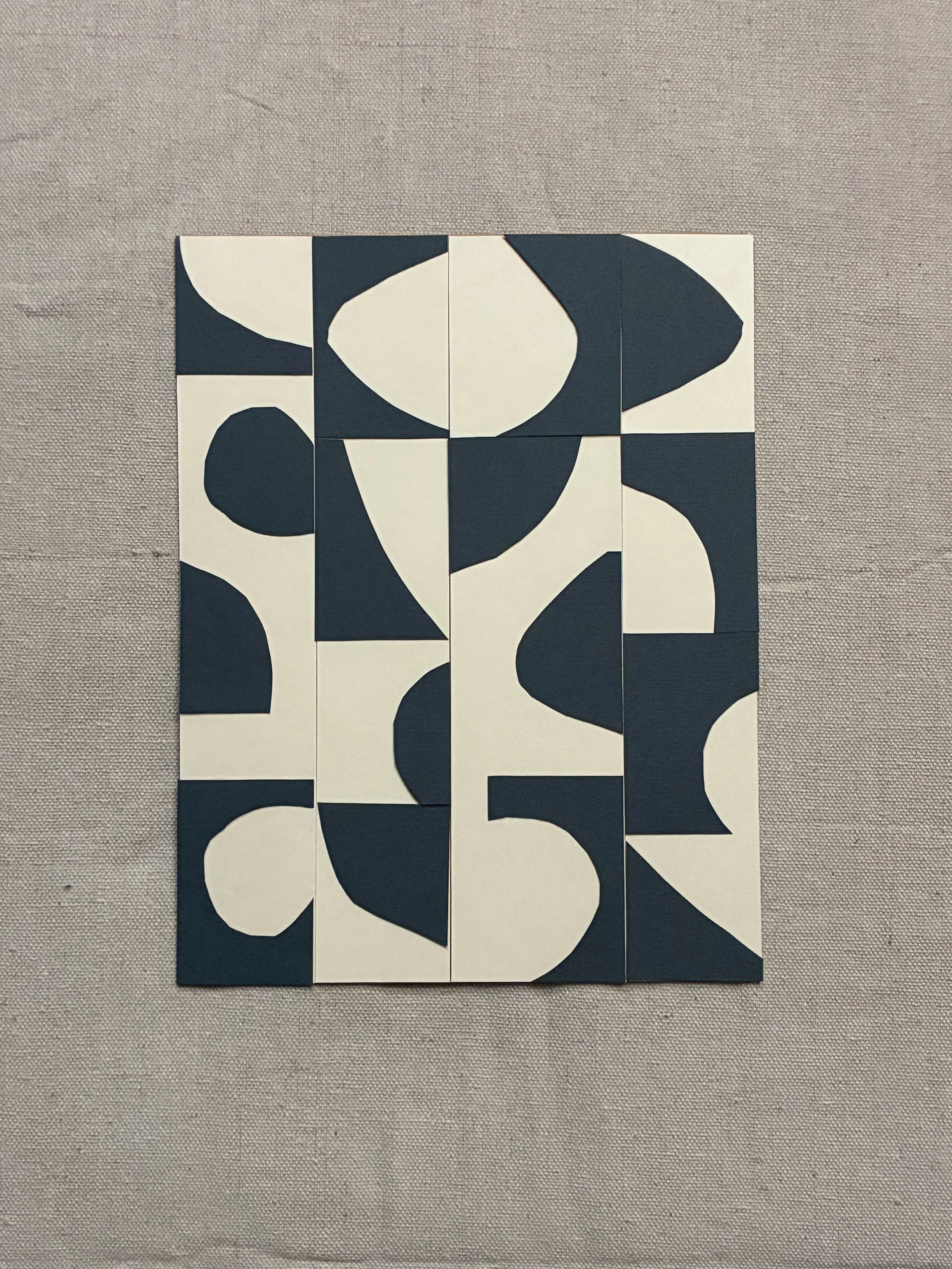 Paper Collage - Off-White/Dark Grey