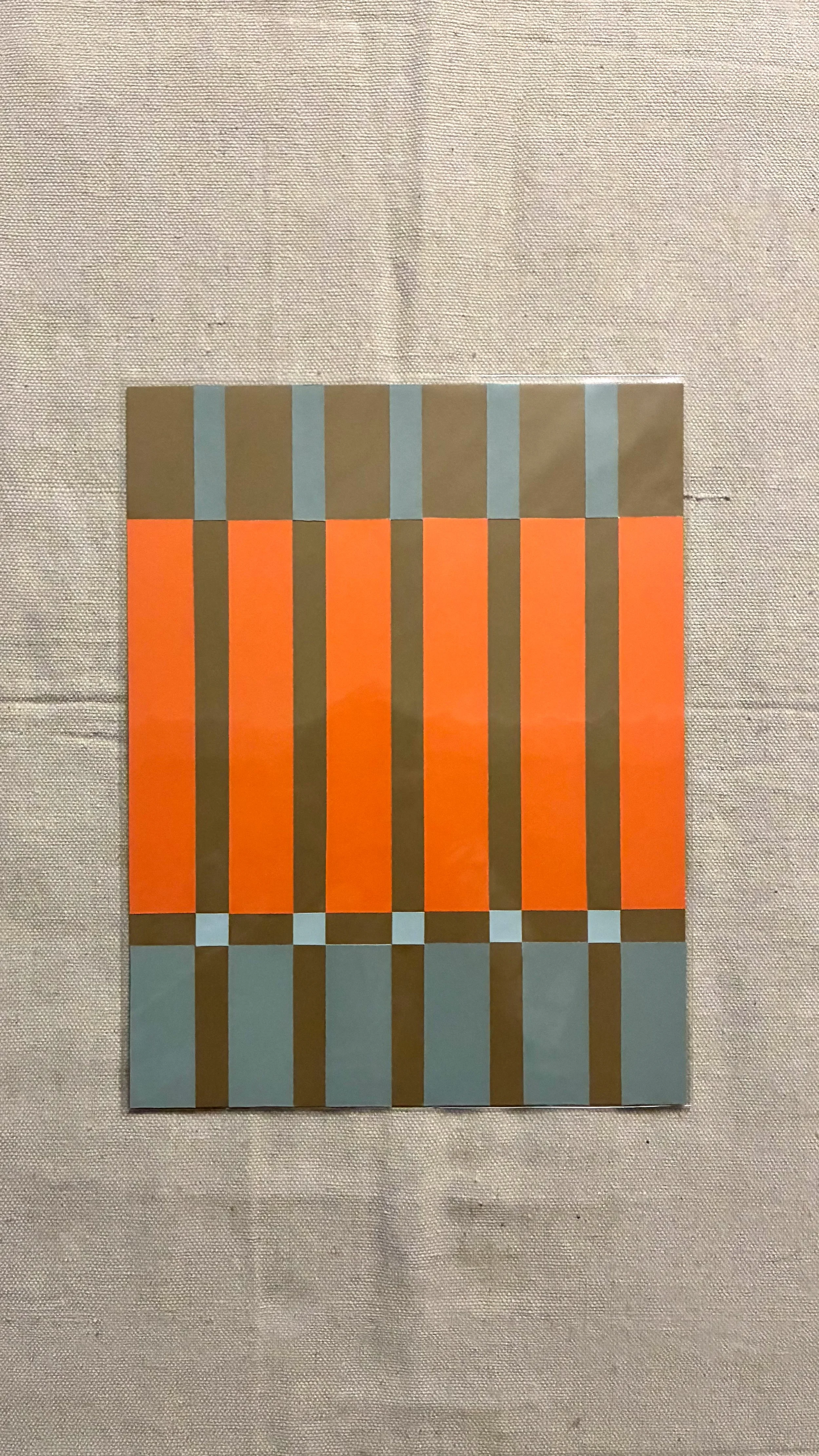 Paper Collage - Orange/Pale Teal