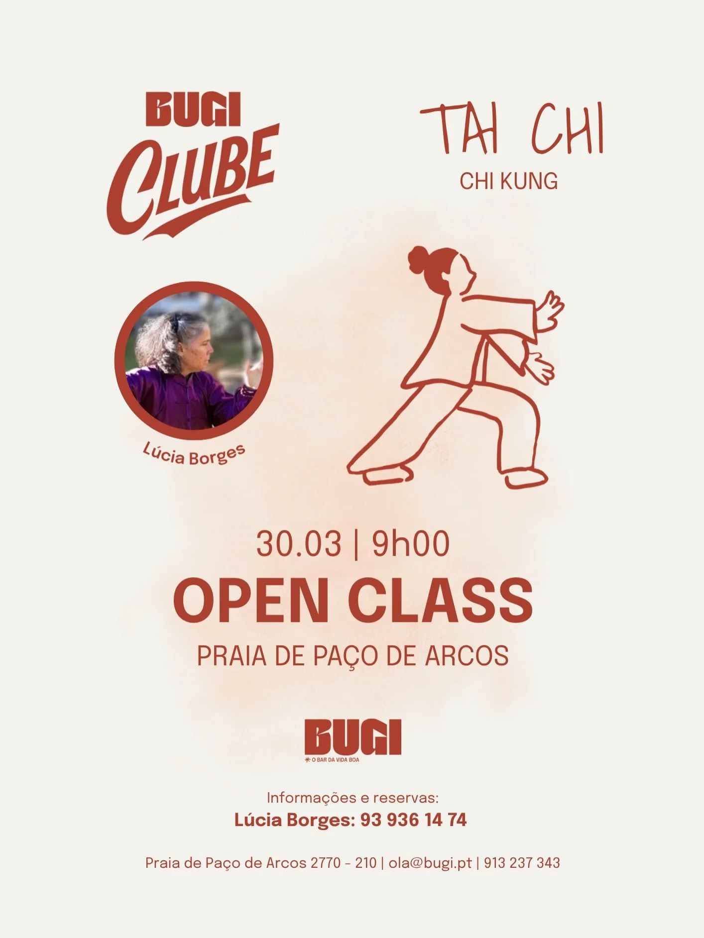 Uma manh&atilde; que come&ccedil;a cedo, e da melhor forma no nosso Clube! 😎😏

Juntem-se a n&oacute;s, no dia 30/03, para uma Open Class de Tai Chi Chi Kung: movimento lento, e respira&ccedil;&atilde;o consciente. 

A boa vida tamb&eacute;m se faz 