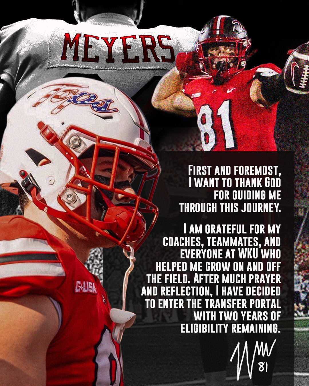 Transfer portal announcement graphic