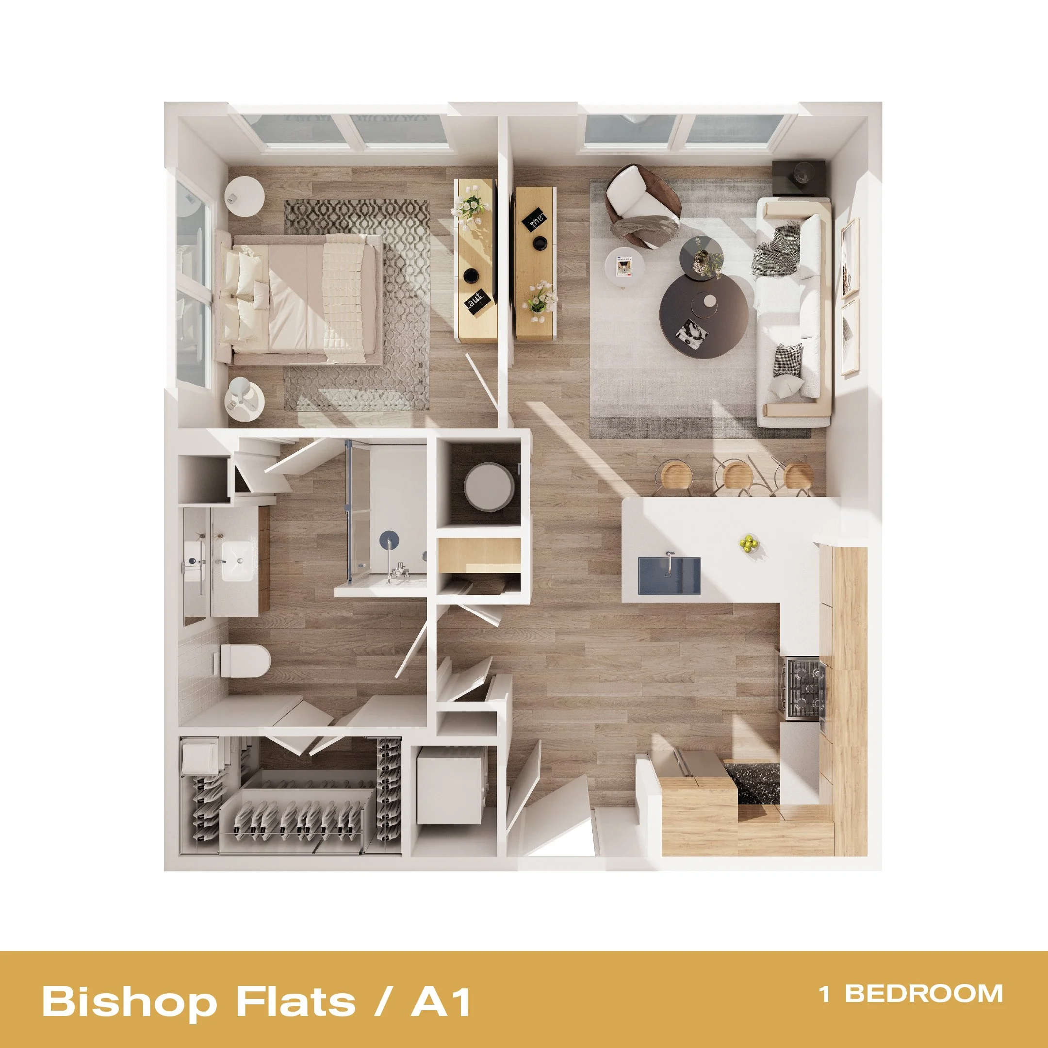 1 Bedroom (A1,A3)