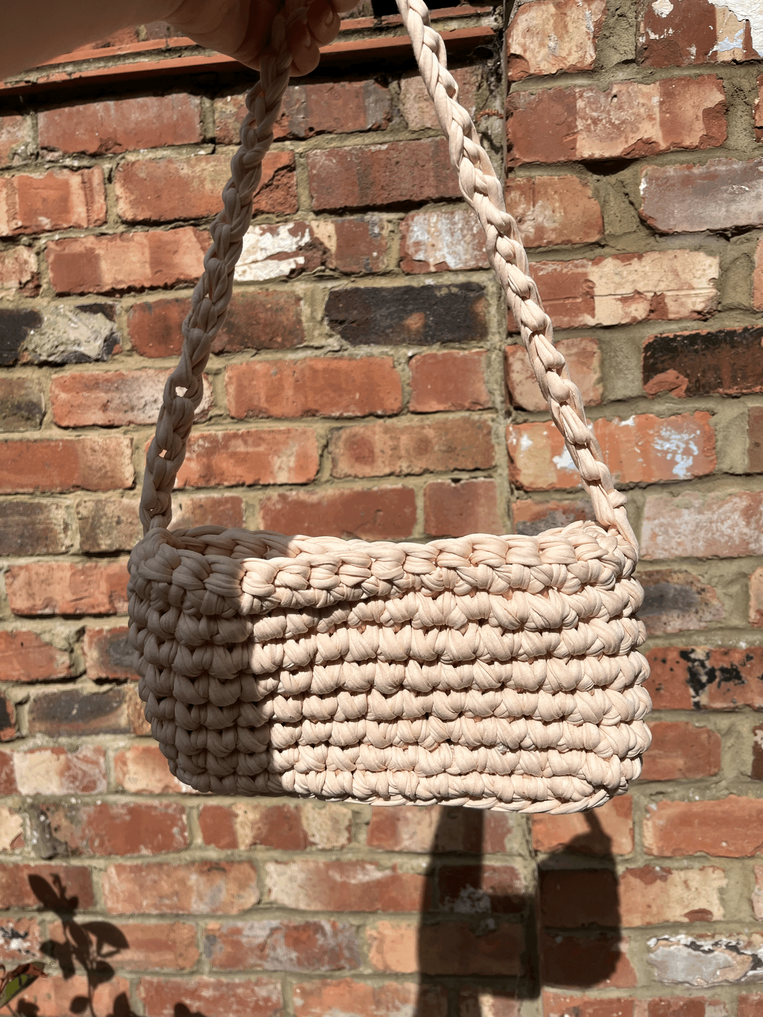 The Emily shoulder bag in beige/nude