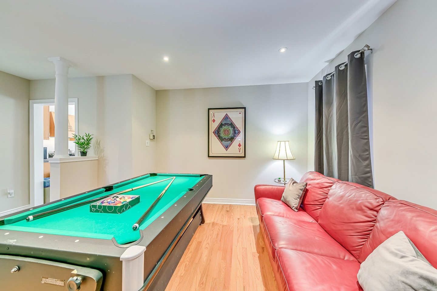 The Ultimate Game Getaway! 

This 3-bedroom + basement home features 5 beds and an epic game zone that guests love. Originally, the homeowner wanted to use the basement solely for storage, but we found a creative solution&mdash; keeping their storage