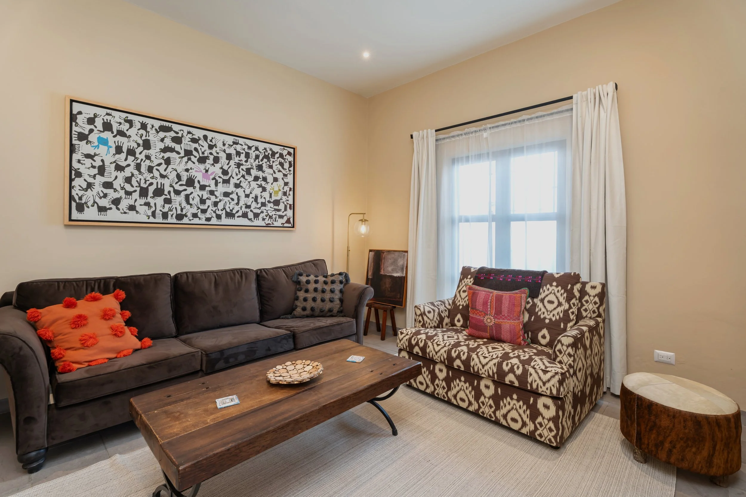 First-floor den with TV and private bath