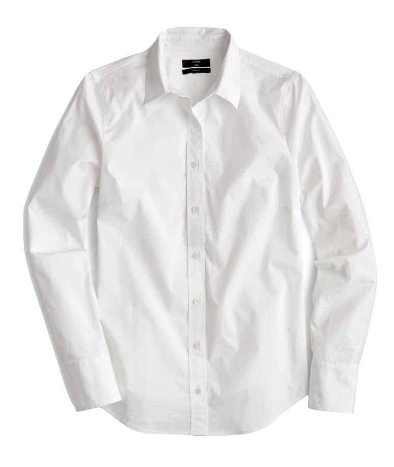 JCREW White Stretch Button Down