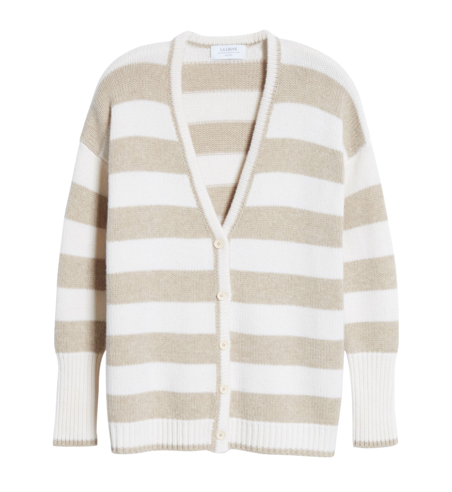 LA LIGNE Stripe Knit Cardigan