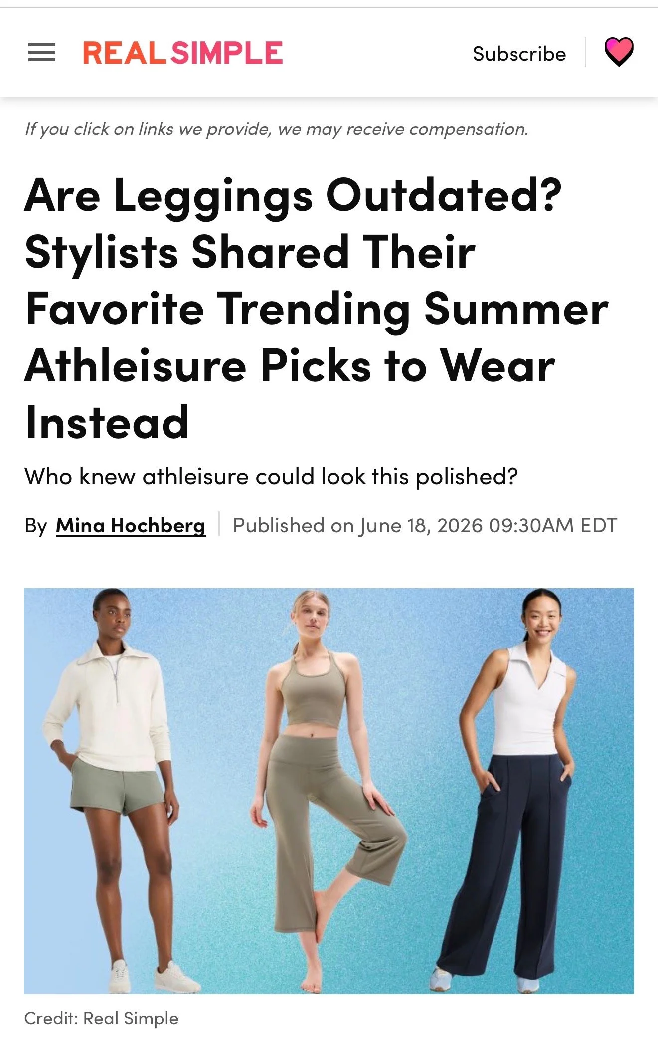 Comfy athleisure set for summer