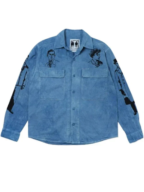 SAMUEL ZELIG Embroidered Long Sleeve Portrait Shirt