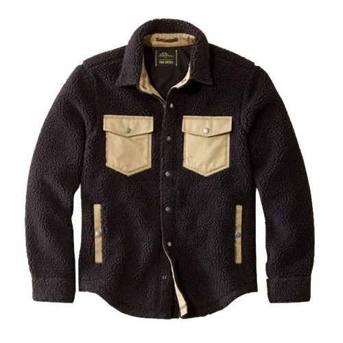 L.L.BEAN x TODD SNYDER  Men’s Hi-Pile Sherpa Shirt Jacket, Snap-Front  $139