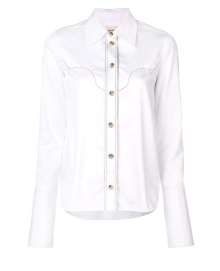 KHAITE Contrast Stitch Shirt