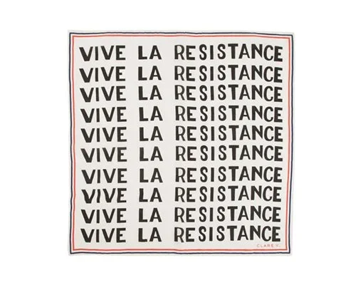 CLARE V Vive La Resistance Bandana Scarf  Tie it on and go! Opt to wear as a bracelet and roll up your shirt sleeves.