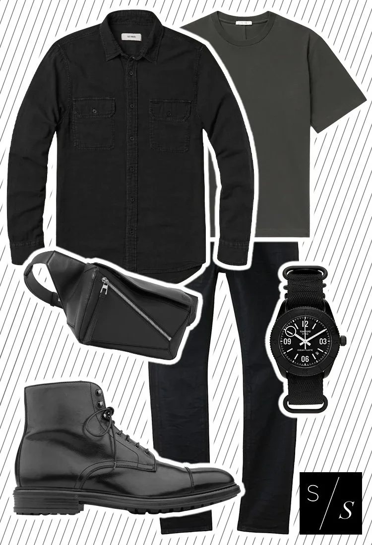 Menswear Tonal Black from Laura K. Sawyier