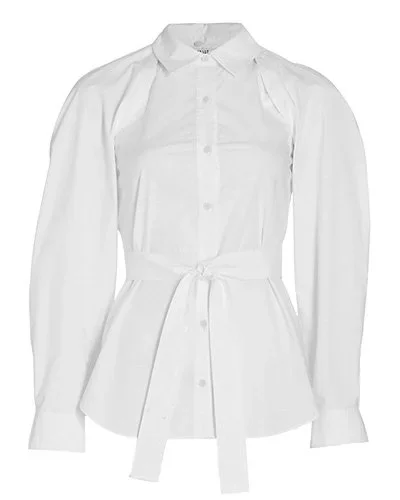 DEREK LAM 10 CROSBY Casper Button-Front Bolero Sleeve Top