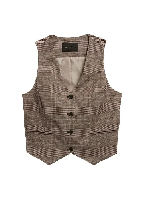 BANANA REPUBLIC Glen Plaid Vest