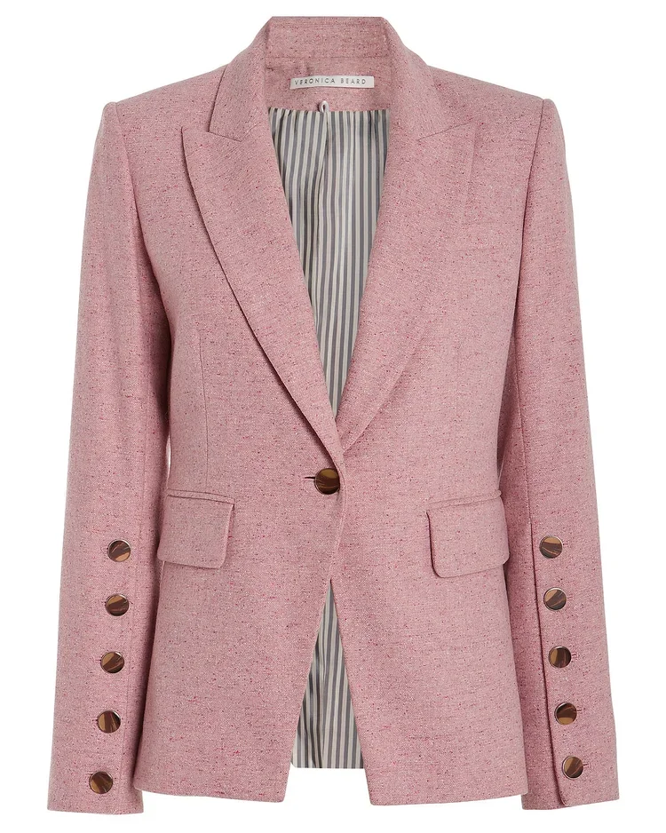 VERONICA BEARD Steele Heathered Dickey Blazer
