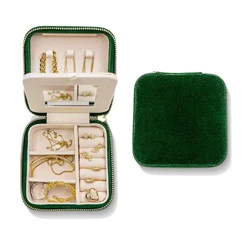 BENEVOLENCE LA  Plush Velvet Travel Jewelry Box Organizer  $19.99