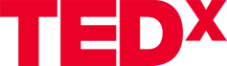 TEDx logo in red and black on a white background