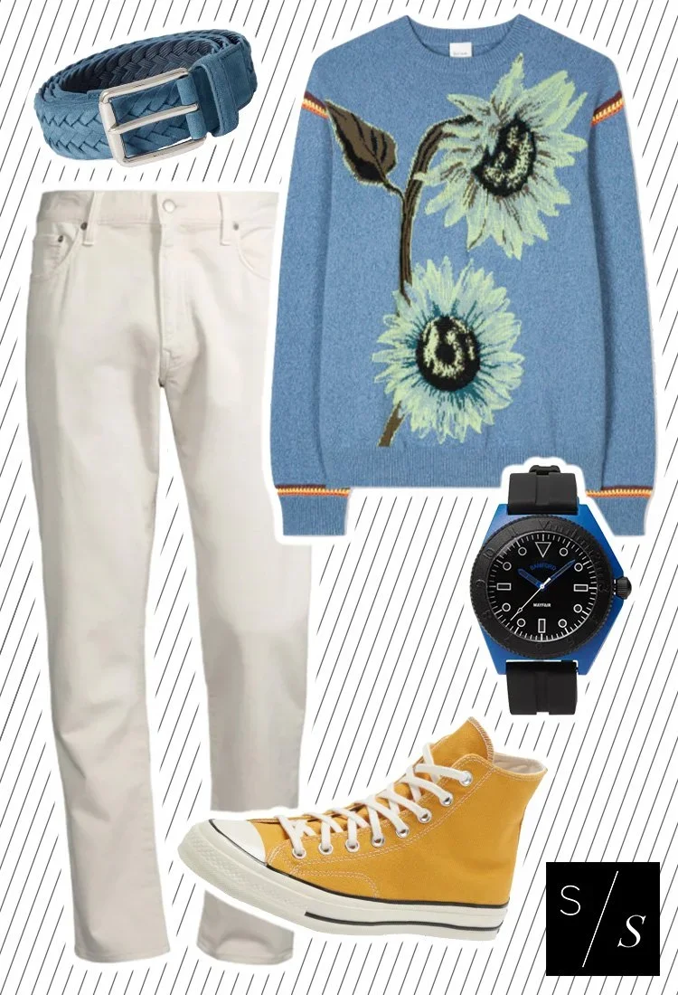 How to Wear Blue & Yellow Together from Laura K. Sawyier