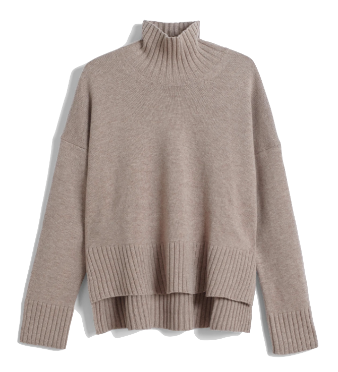 CO High Neck Sweater in Wool Cashmere