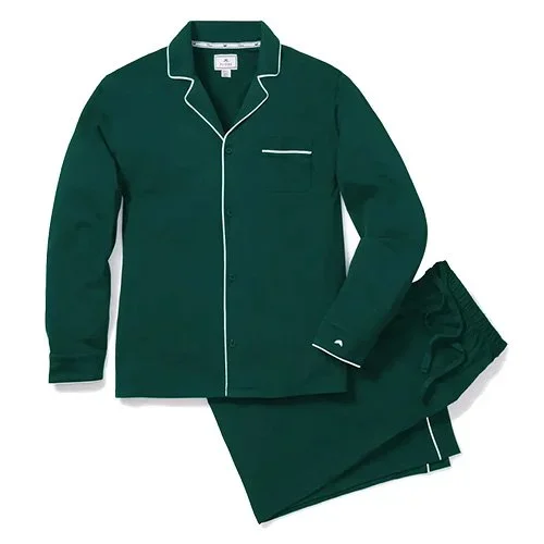 PETITE PLUM  Men's Luxe Pima Evergreen Pajamas  $118