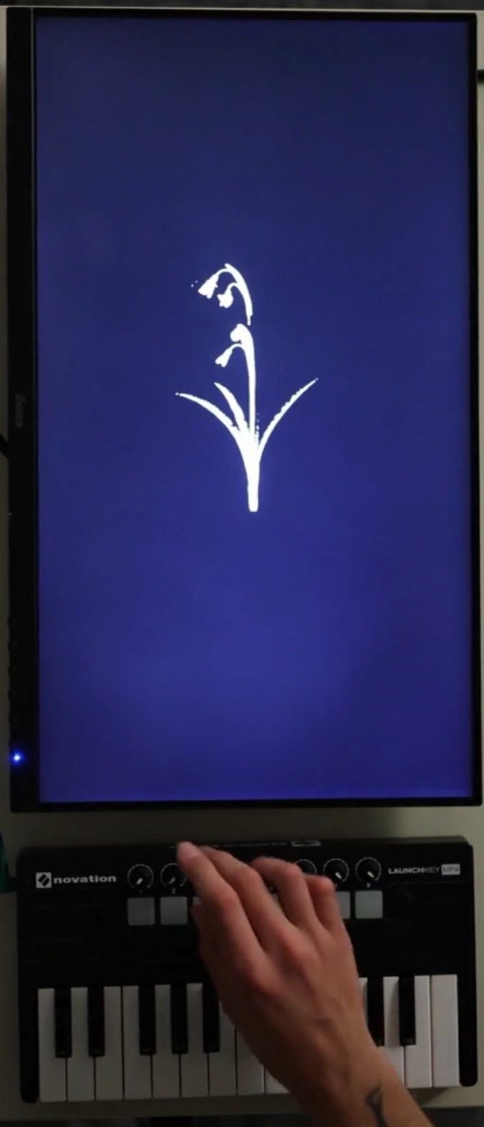 Glissando - Beispielfoto der Partikeldarstellung
Musikbibliothek_Interaktionsdesign_Partikelsimulation_3D Modell