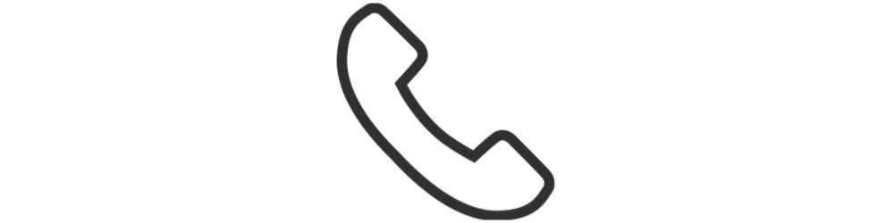 Icon of a black telephone handset with a curved cord above it.