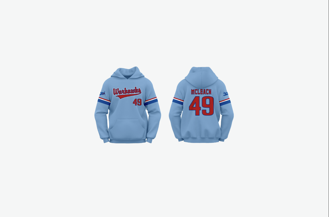 Powder Blue Custom Hoodie