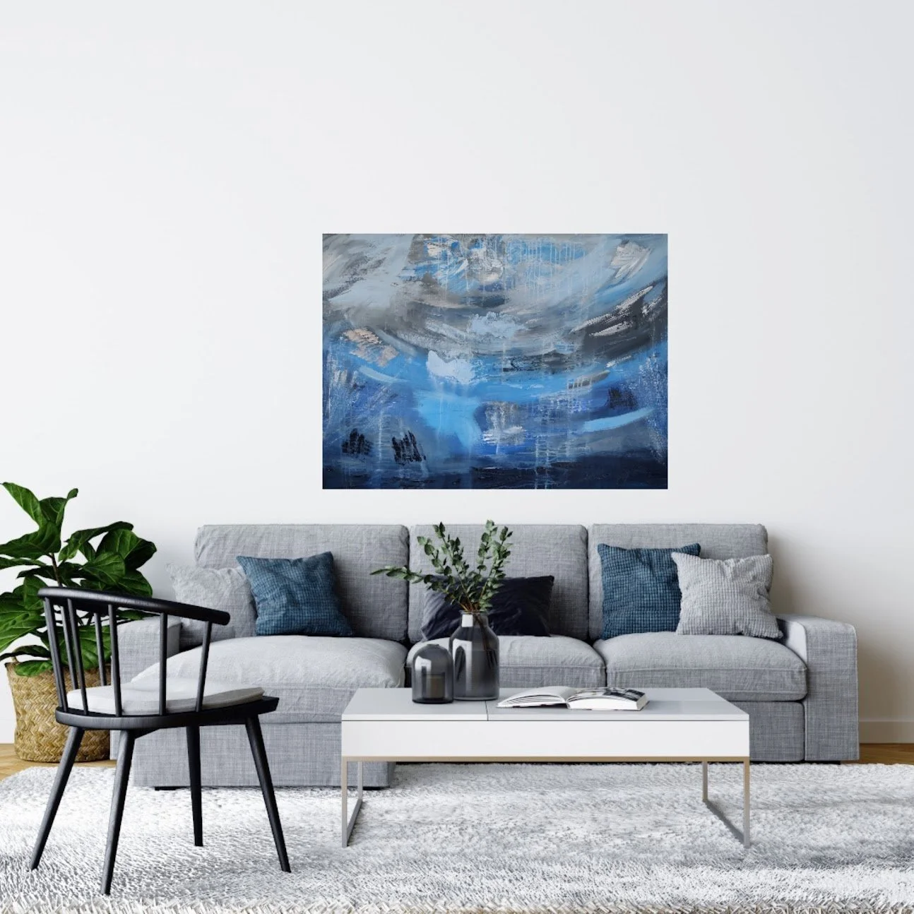 abstrakt maleri, maleri til stuen, køb af kunst