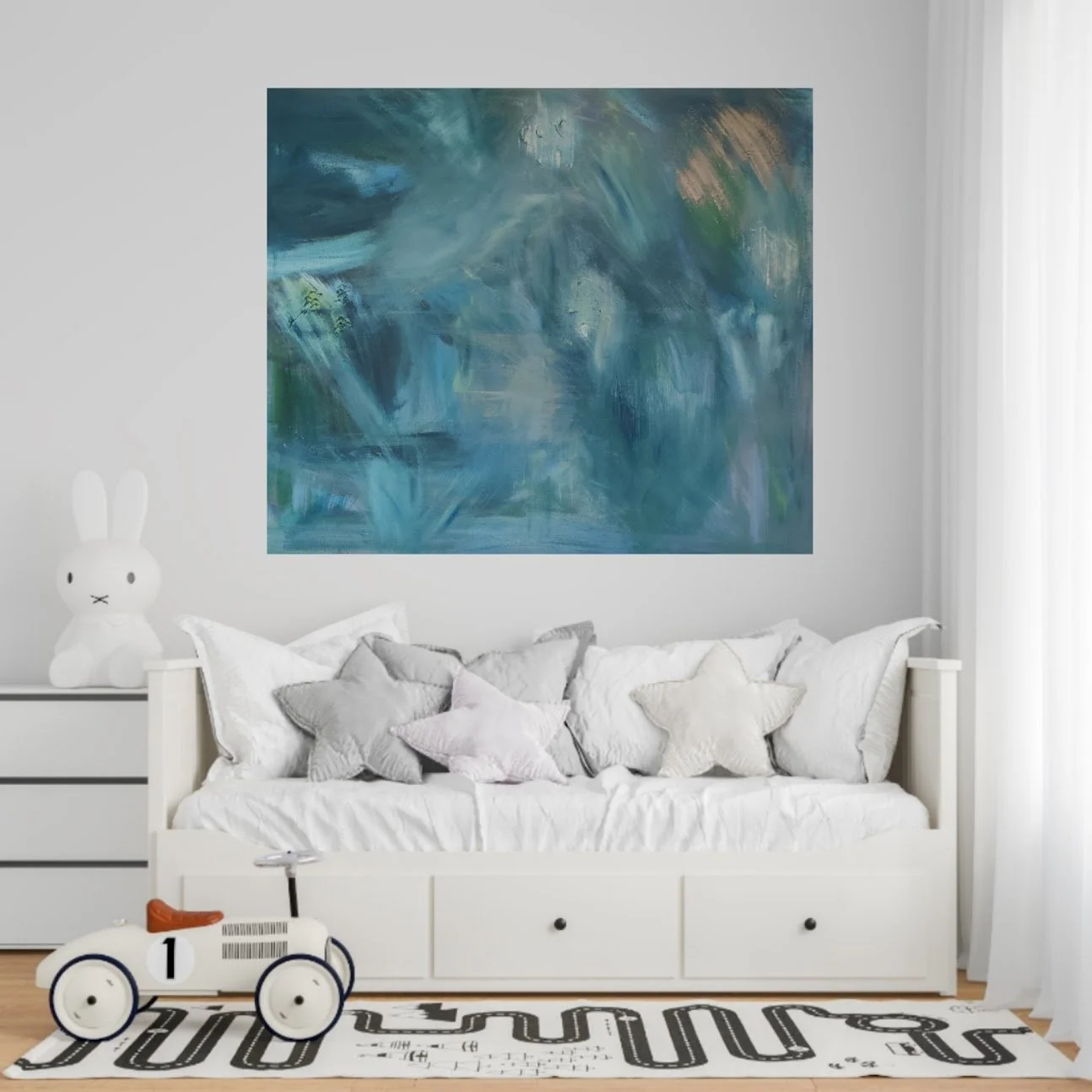 abstrakt kunst, maleri til stuen, kunst til væggen