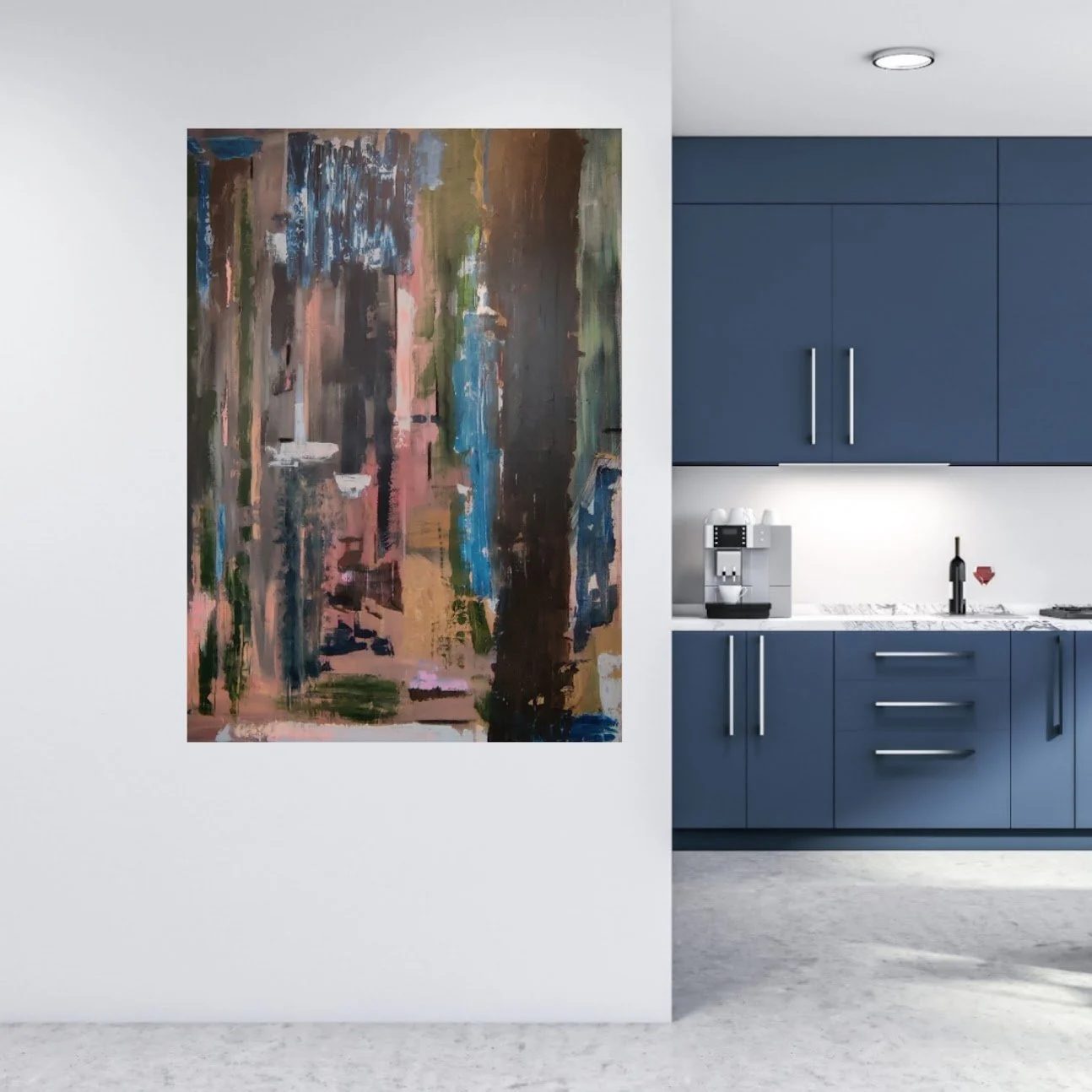 abstrakt maleri, maleri til stuen, køb af kunst