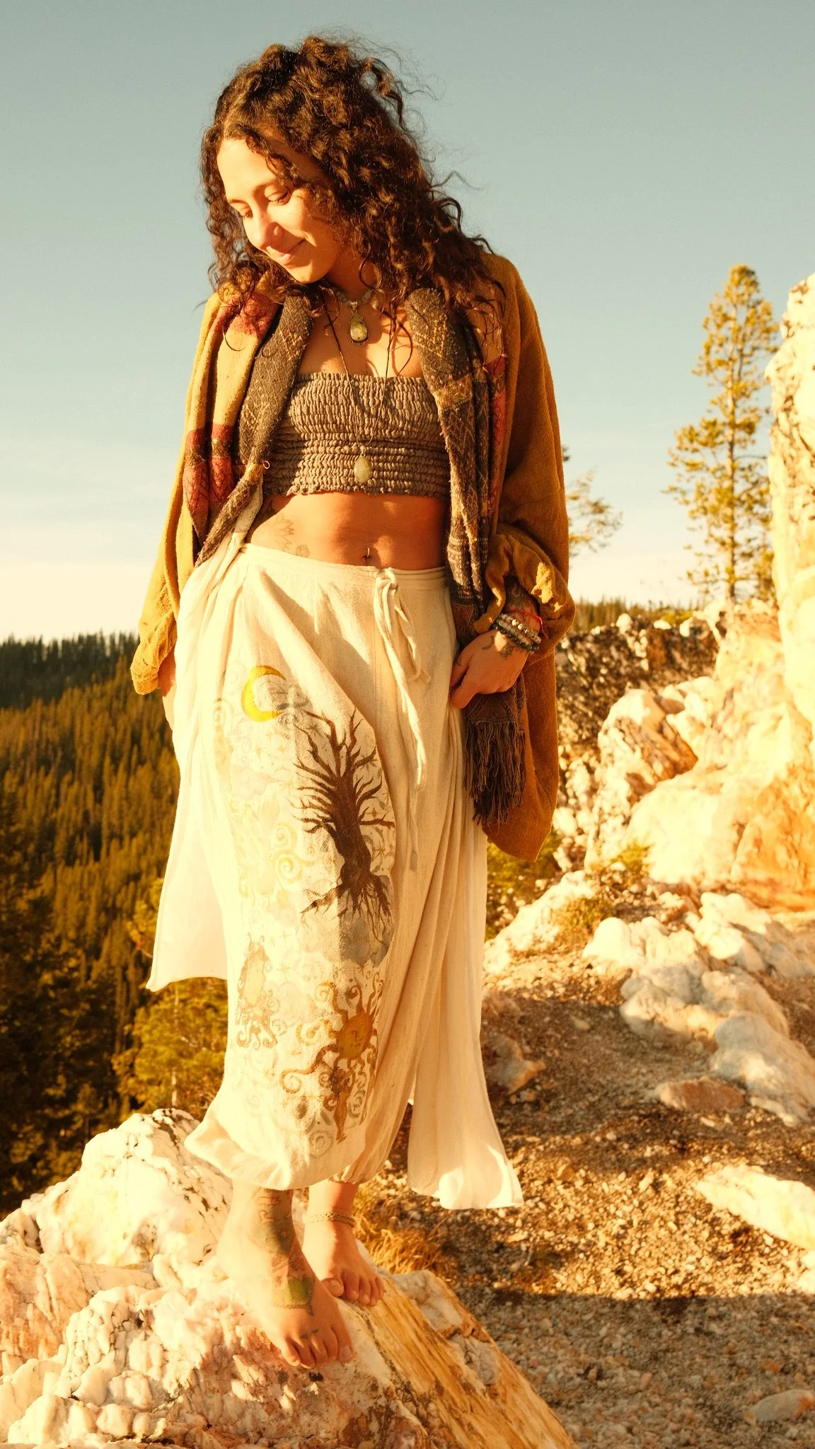 Custom Hand-Painted Cotton Pants