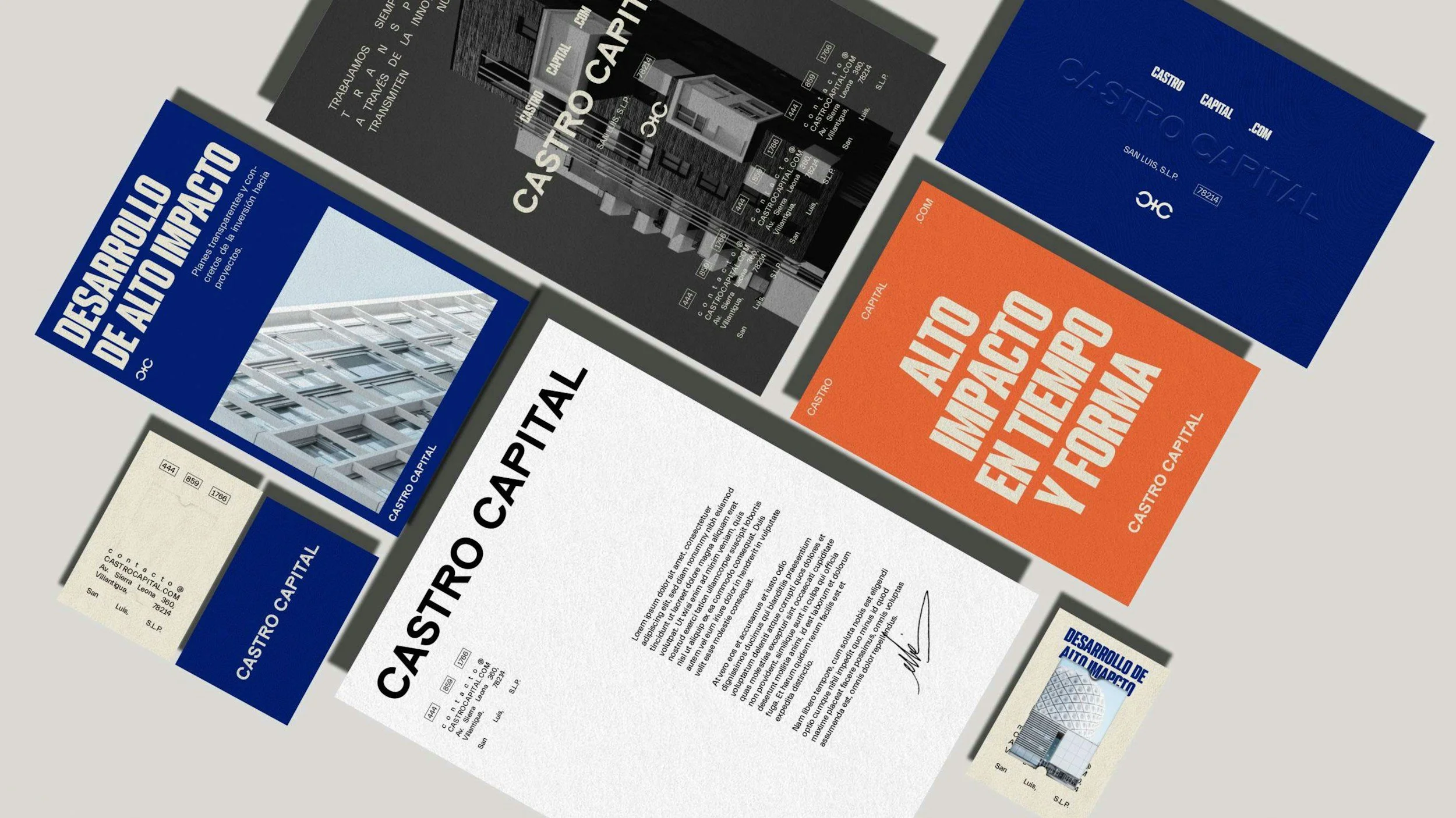 Various colored documents