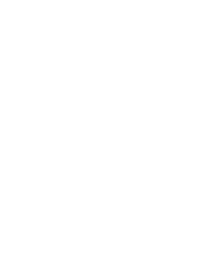 Black and white abstract logo with a stylized arrow and curved shapes.