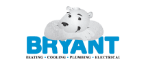 Cartoon image of a cloud with a face, smiling, above the word 'BRYANT' in blue letters