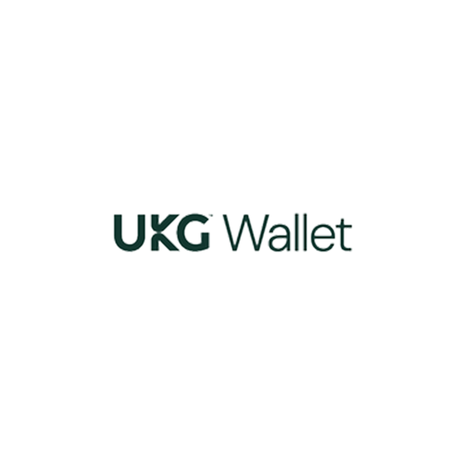 UKG Wallet logo in black text on a white background