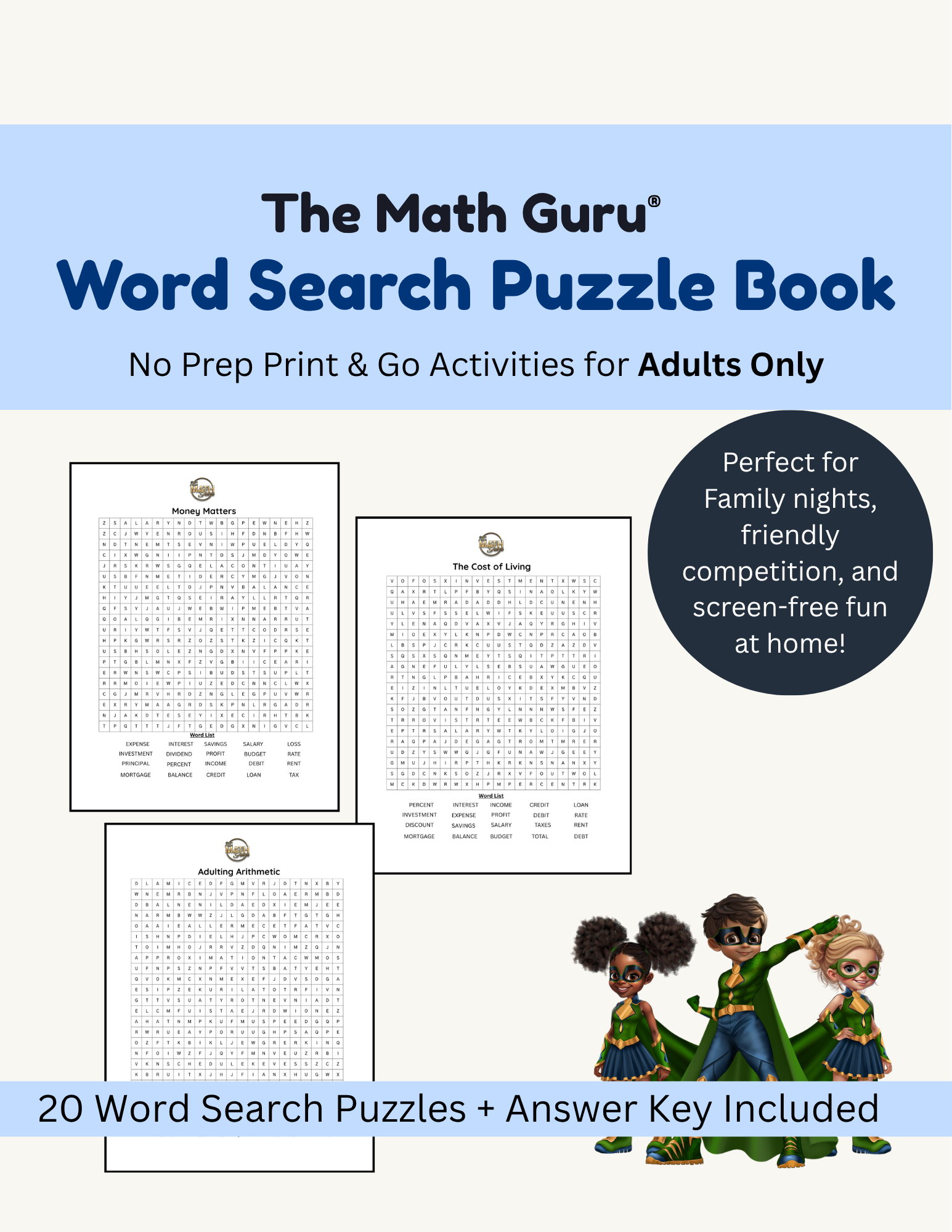 ⭐ Adult Word Search Puzzle Booklet | Fun, Challenging, and Hilarious Brain Teasers ⭐